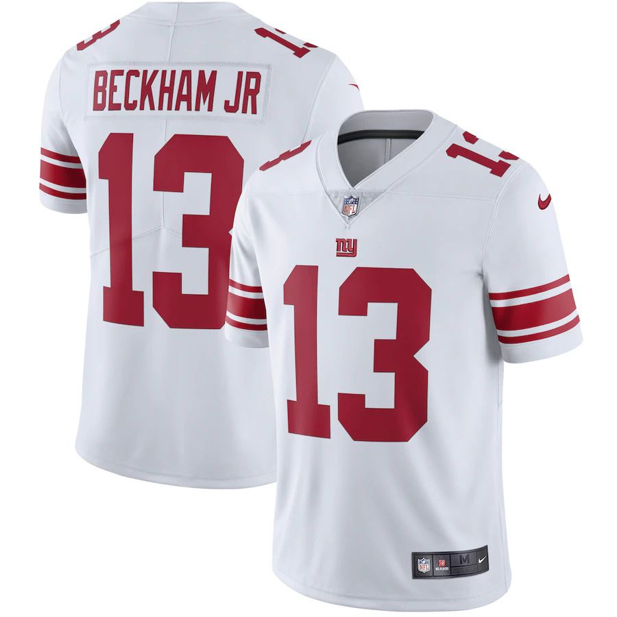 Men New York Giants #13 Beckham JR Nike White Vapor Limited NFL Jersey->new york giants->NFL Jersey